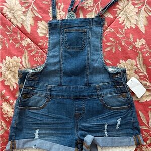 Local European Denim Blue Short Overalls